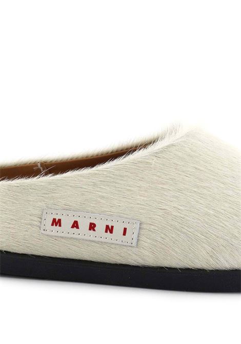 Sabot in cavallino con logo MARNI KIDS | 823239